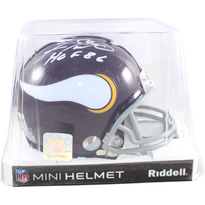Fran Tarkenton Signed Minnesota Vikings Throwback Mini Helmet