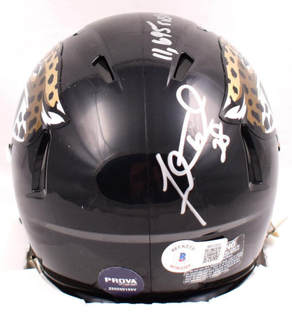 Fred Taylor Signed Jacksonville Jaguars Mini Helmet - Inscribed