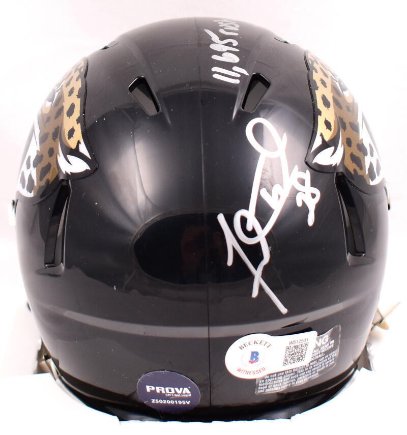 Fred Taylor Signed Jacksonville Jaguars Mini Helmet - Inscribed