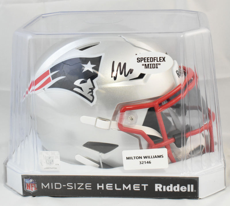 Milton Williams Signed New England Patriots Mid-Size SpeedFlex Helmet