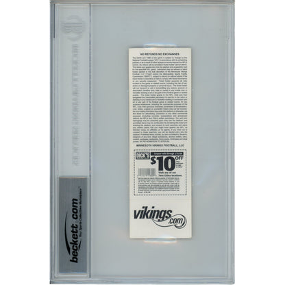 Adrian Peterson Autographed Minnesota Vikings Ticket Stub Beckett Slabbed