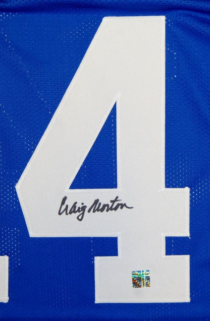 Craig Morton Signed Blue Custom Football Jersey