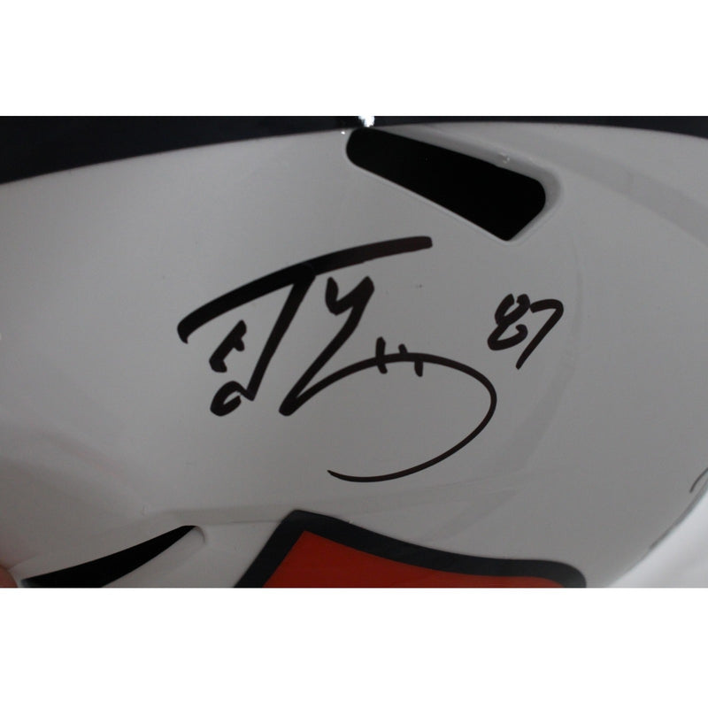 Ed McCaffrey & Rod Smith Signed Denver Broncos Full Size Alternate Helmet