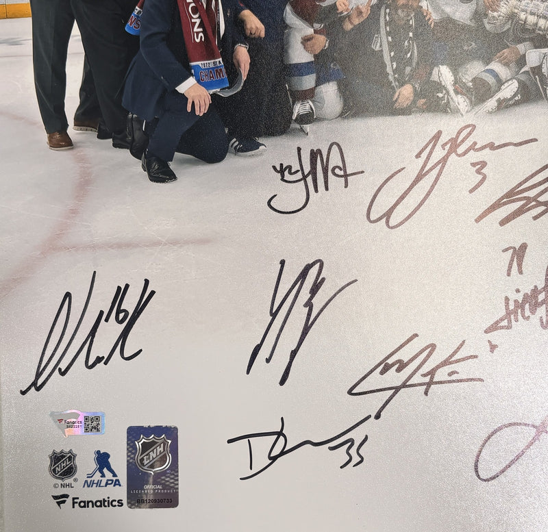 Colorado Avalanche Team Signed 2022 Stanley Cup Champions 16x20 Photo (18 Sigs)