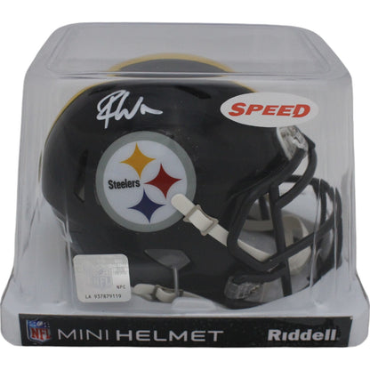 Roman Wilson Signed Pittsburgh Steelers Speed Mini Helmet (Beckett COA)