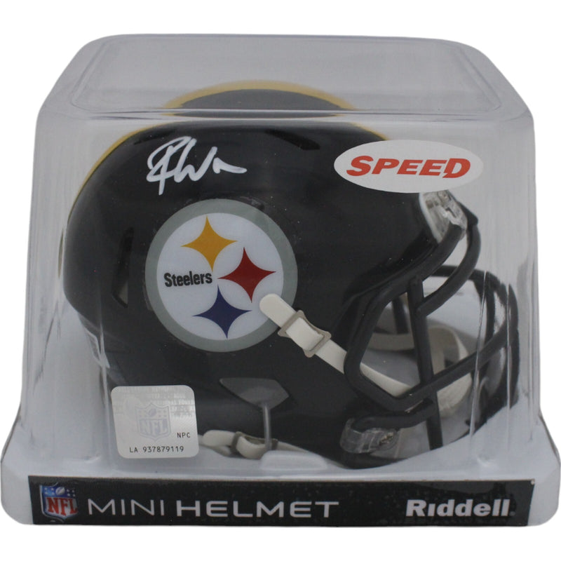 Roman Wilson Signed Pittsburgh Steelers Speed Mini Helmet (Beckett COA)