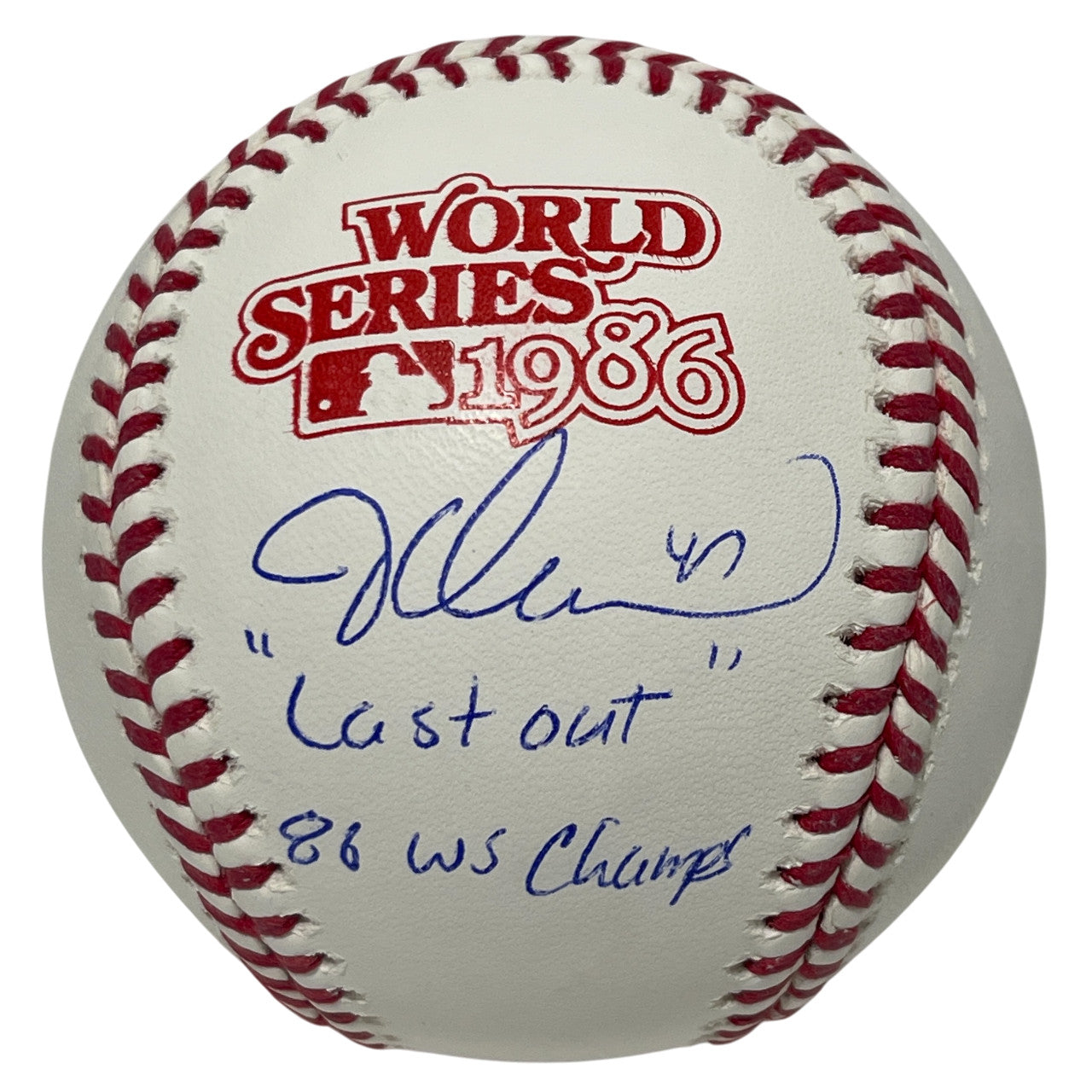 Jesse Orosco Autographed 1986 World Series Logo Baseball (2 Inscriptions)