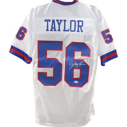 Lawrence Taylor Autographed Custom Pro Style Jersey (White)