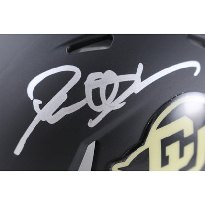 Deion Sanders Signed Colorado Buffaloes Black Speed Mini Helmet Beckett