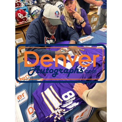 Carl Eller Autographed Purple Custom Jersey (HOF Inscription)