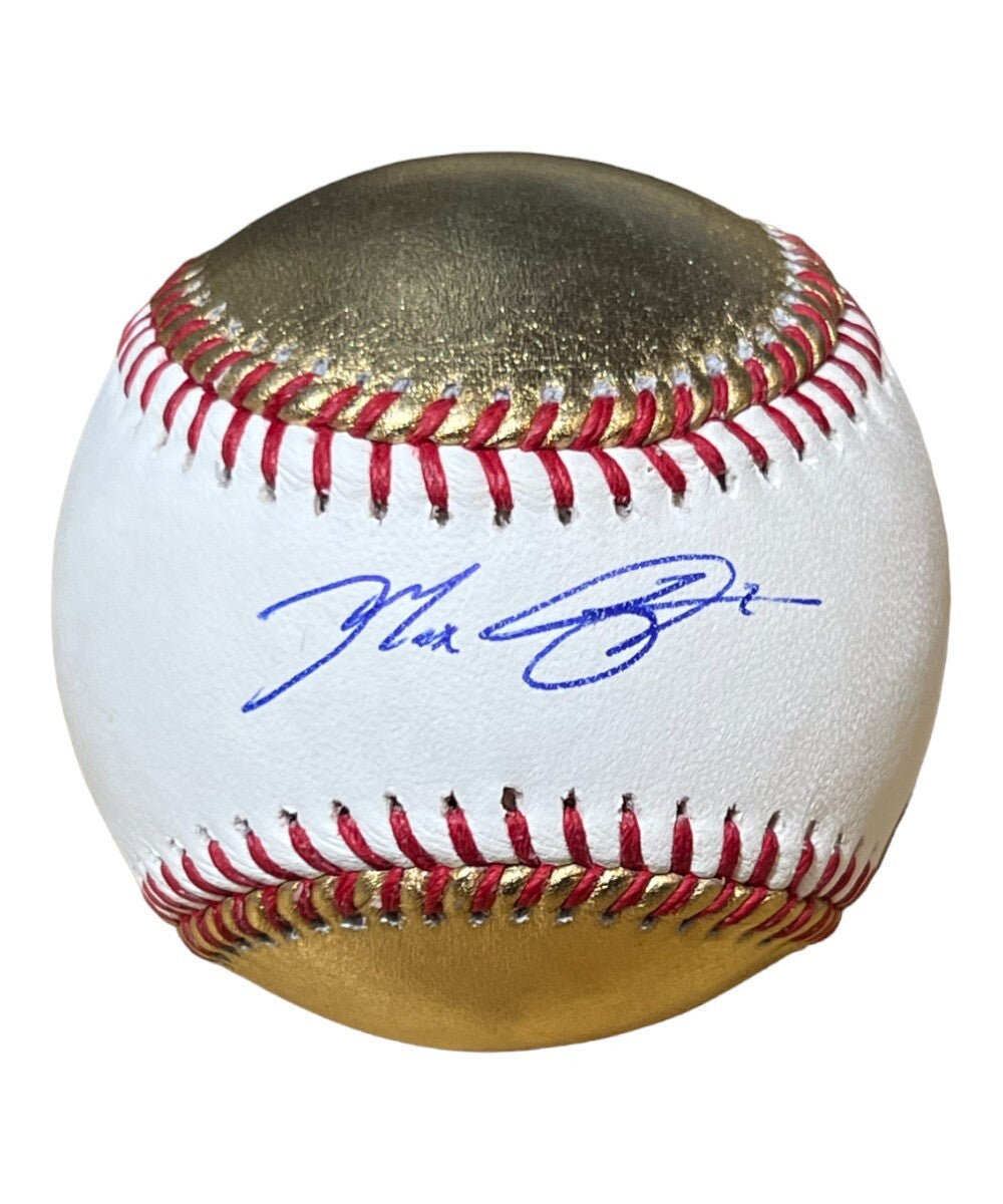 Max Scherzer Autographed New York Mets Gold & White Baseball