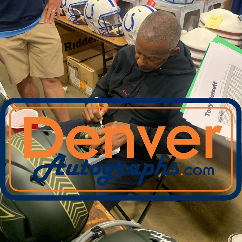 Tony Dorsett Dallas Cowboys Autographed 2025 Salute to Service Mini Helmet