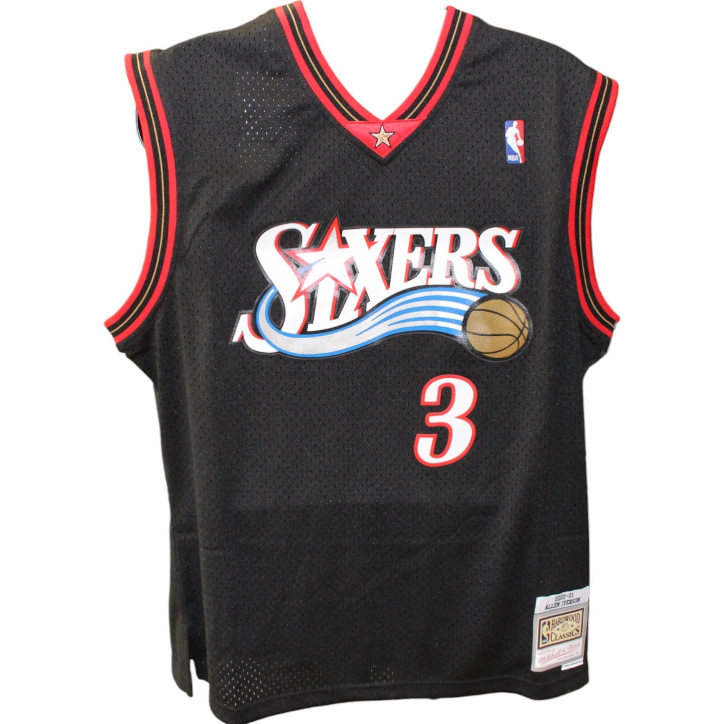 Allen Iverson Autographed Philadelphia 76ers Mitchell & Ness Black Jersey