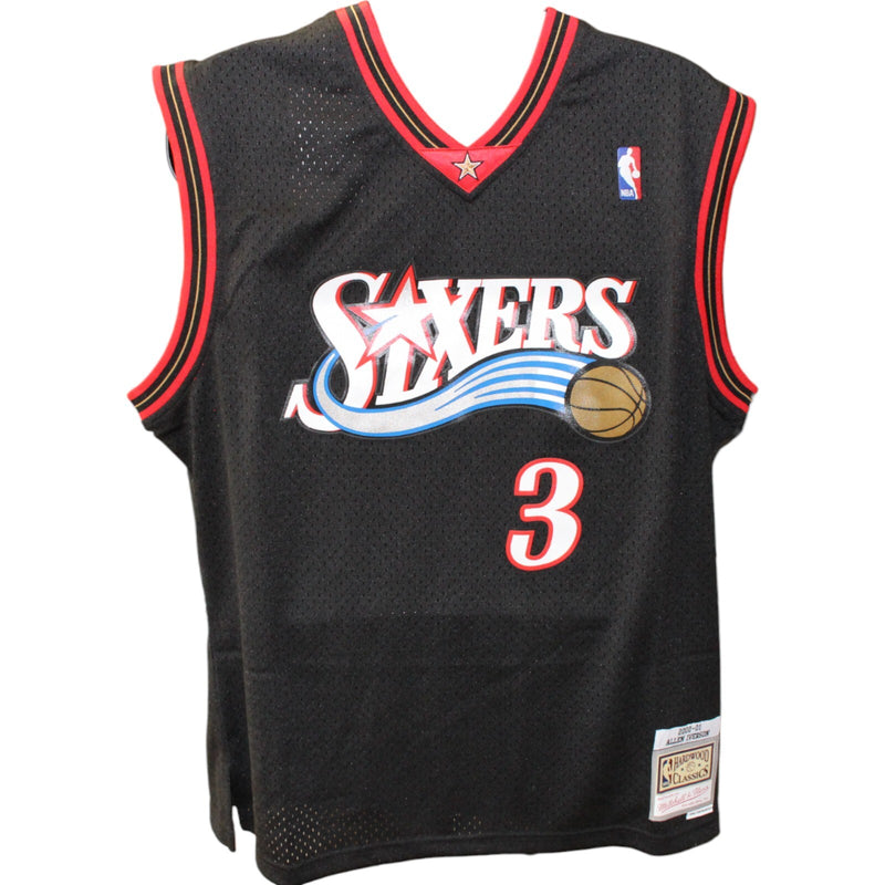 Allen Iverson Autographed Philadelphia 76ers Mitchell & Ness Black Jersey