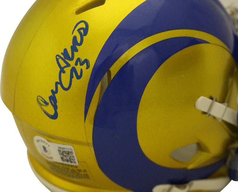 Cam Akers Los Angeles Rams Autographed Flash Mini Helmet (Beckett)