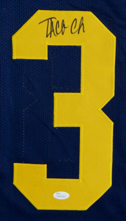 Taco Charlton Signed Navy Blue Custom Football Jersey