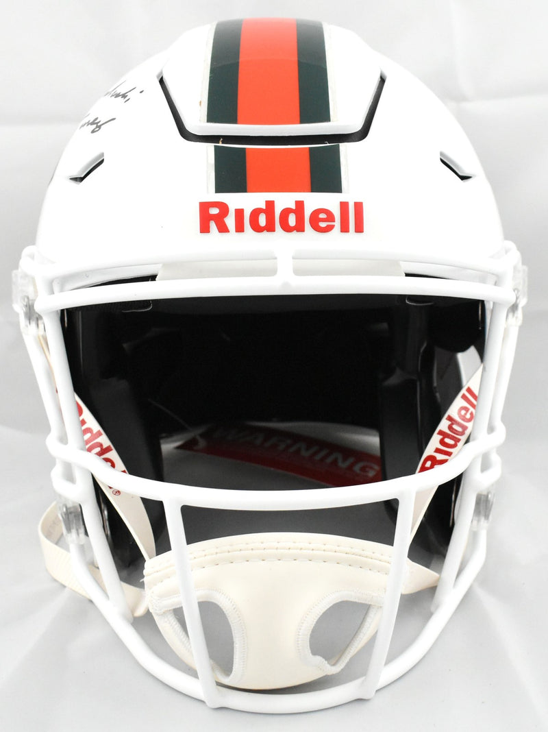 Malachi Toney Autographed Miami Hurricanes Full Size Speedflex Helmet