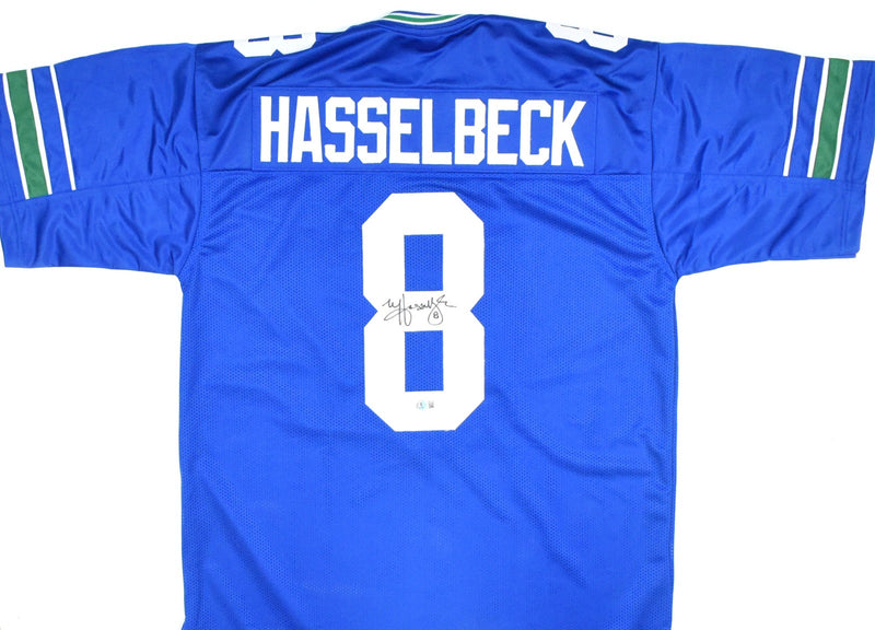 Matt Hasselbeck Autographed Jersey - Seattle Seahawks Light Blue