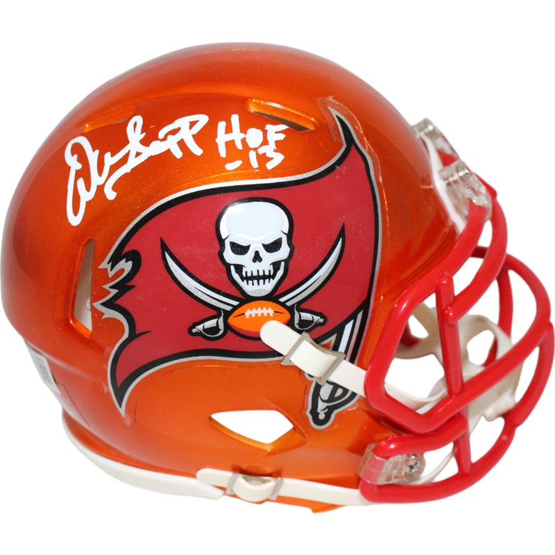 Warren Sapp Signed Tampa Bay Buccaneers Mini Helmet (HOF 13) - Beckett