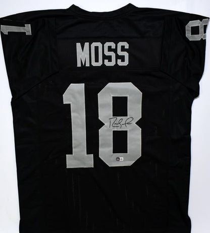 Randy Moss Autographed Oakland Raiders Black Custom Jersey