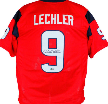 Shane Lechler Autographed Red Custom Football Jersey