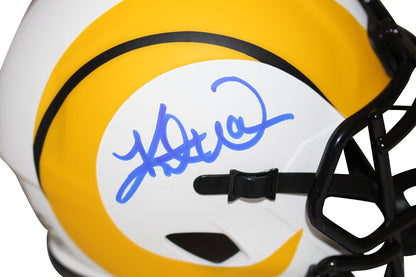 Kurt Warner Signed St Louis Rams Lunar Speed Mini Helmet Beckett