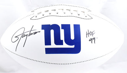 Lawrence Taylor Signed New York Giants Logo Football - HOF Inscribed