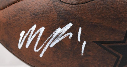 Micah Parsons Signed Dallas Cowboys Distressed Logo Football