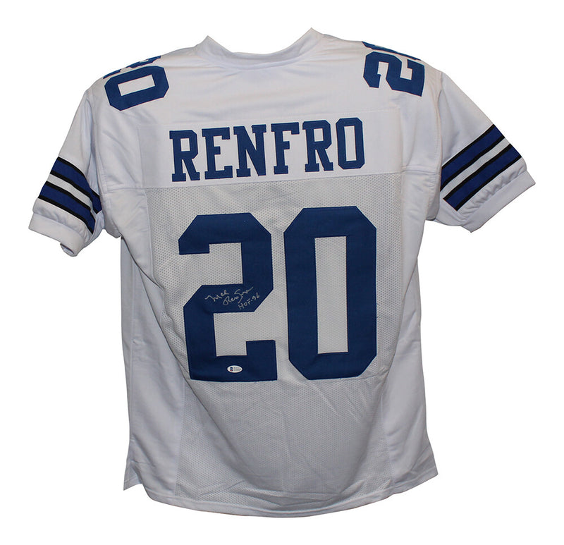 Mel Renfro Signed Dallas Cowboys Custom Jersey HOF Inscription Beckett