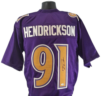 Trey Hendrickson Autographed Baltimore Ravens Purple Alternate Custom Jersey