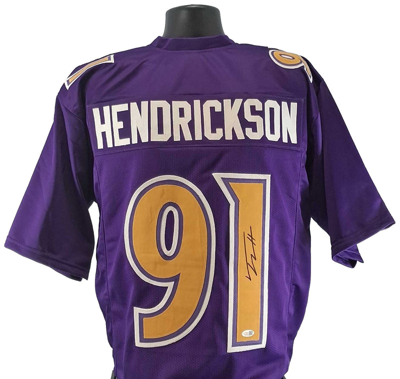 Trey Hendrickson Autographed Baltimore Ravens Purple Alternate Custom Jersey