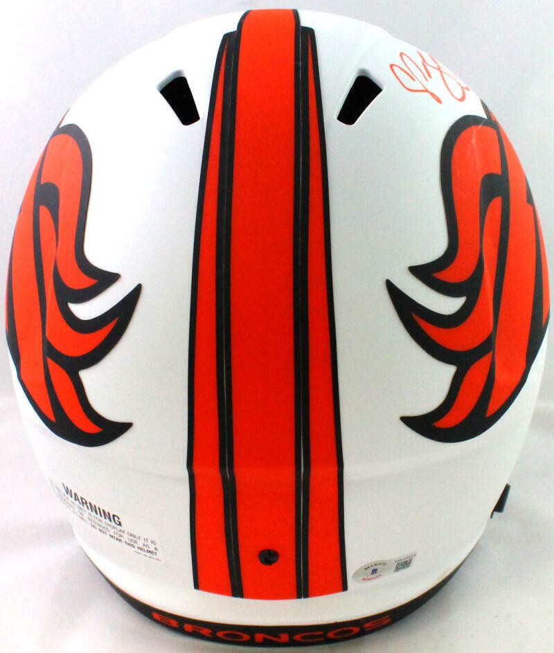 Champ Bailey Signed Denver Broncos Full Size Lunar Speed Helmet