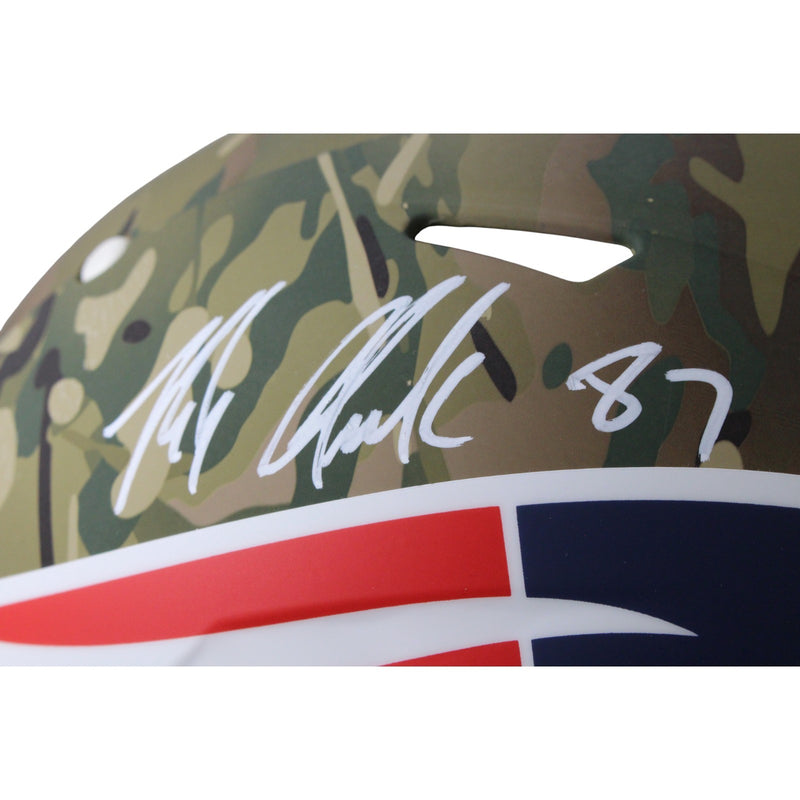 Rob Gronkowski Autographed New England Patriots Full Size Pro Camo Helmet