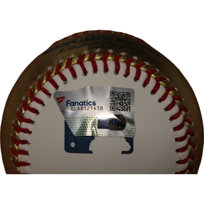 Jasson Dominguez Autographed New York Yankees White & Gold OML Baseball