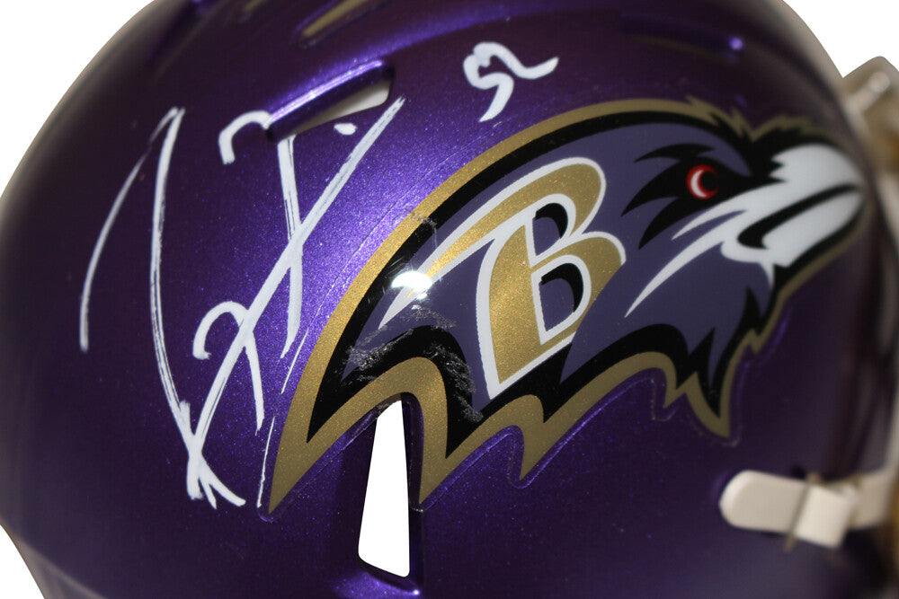 Ray Lewis Baltimore Ravens Autographed Flash Mini Helmet