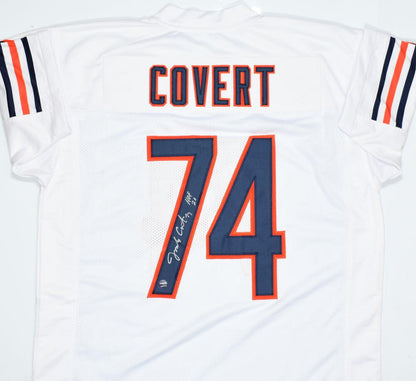 Jimbo Covert Signed Chicago Bears White Custom Jersey - HOF
