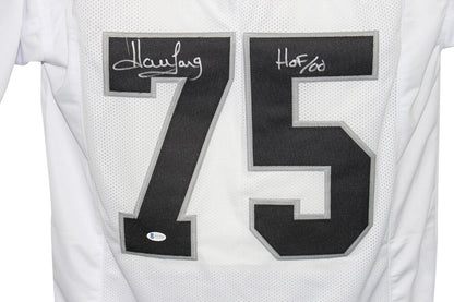 Howie Long Autographed Oakland Raiders Custom Jersey HOF Inscription BAS