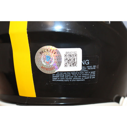 Alan Faneca Autographed Pittsburgh Steelers Speed Mini Helmet HOF BAS