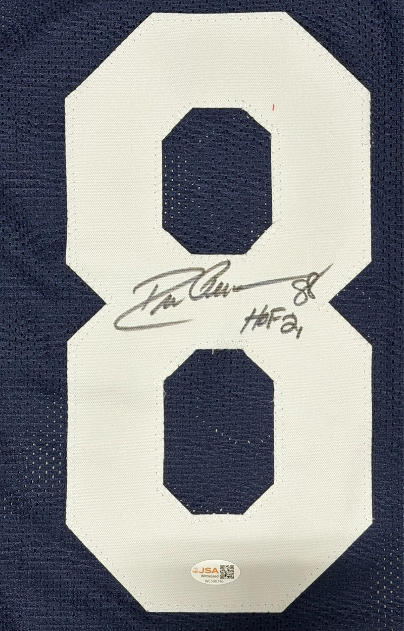 Drew Pearson Signed Dallas Cowboys Custom Jersey (HOF 21) JSA Witness