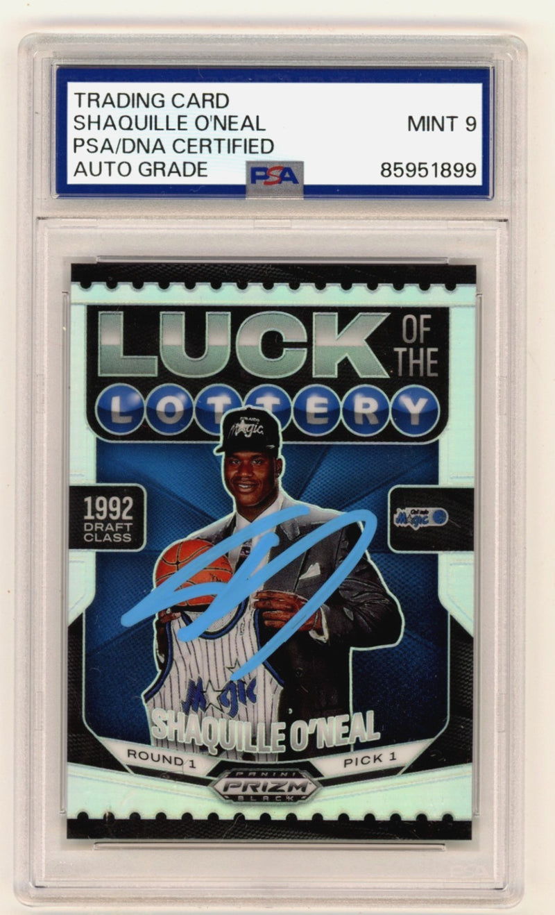 Shaquille O'Neal Autographed 2024-25 Panini Prizm Luck of the Lottery Card