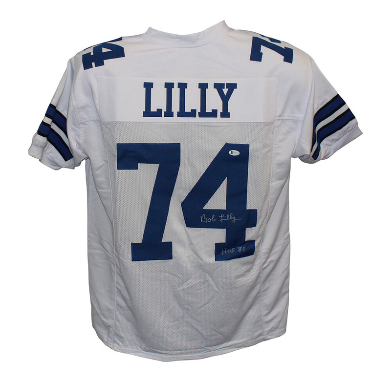 Bob Lilly Autographed Dallas Cowboys Custom Jersey (HOF Inscription)