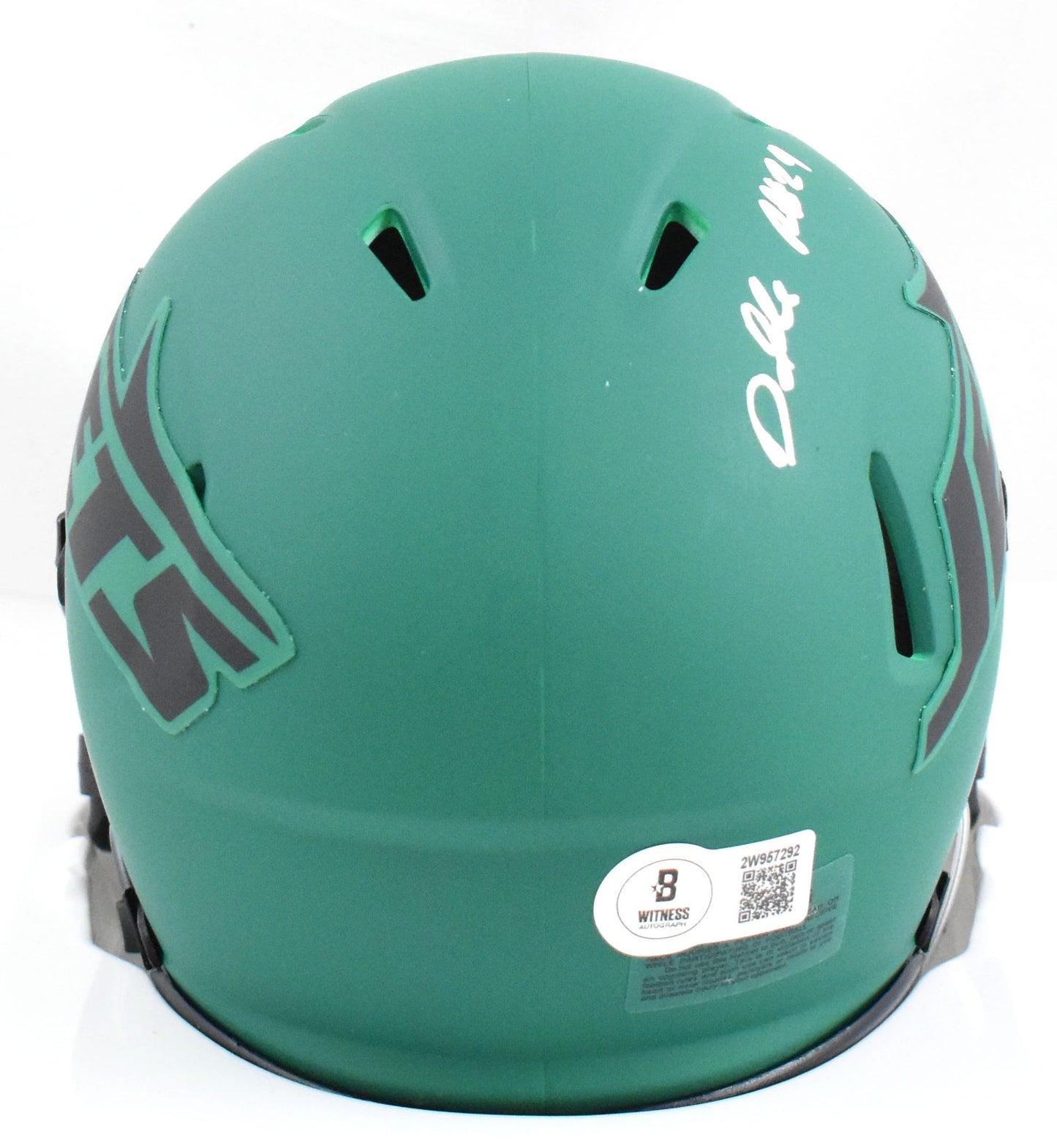 Darrelle Revis Signed New York Jets Rave Speed Mini Helmet