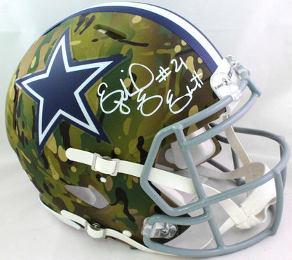 Ezekiel Elliott Autographed Dallas Cowboys Camo Full Size Authentic Helmet