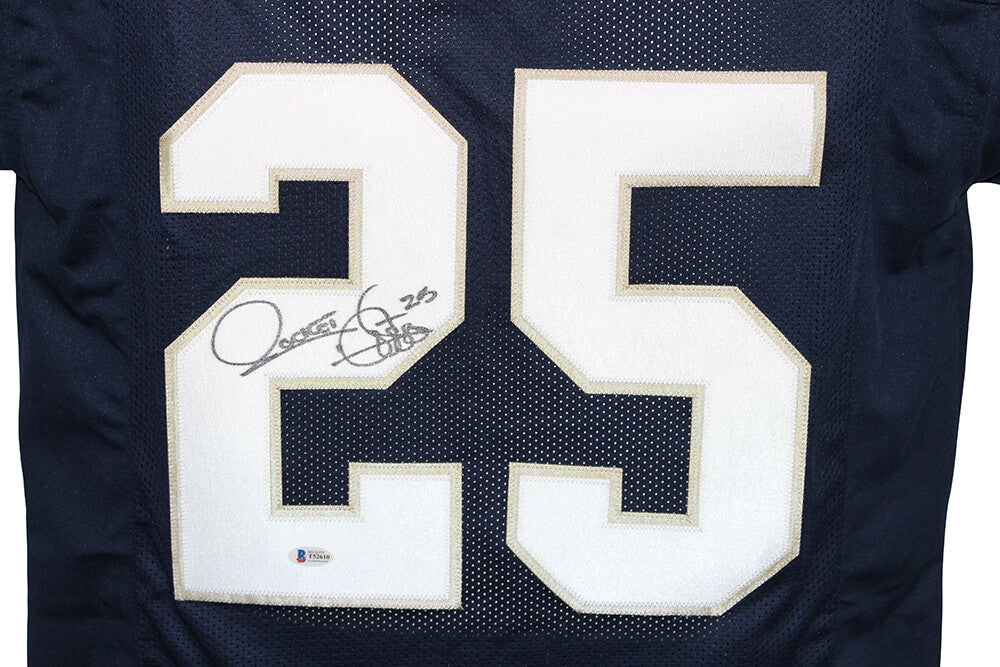 Rocket Ismail Signed Notre Dame Style Custom Jersey (Beckett BAS)