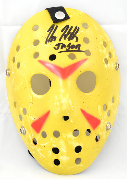 Kane Hodder Signed Friday the 13th Jason Mask with "Jason" Inscription
