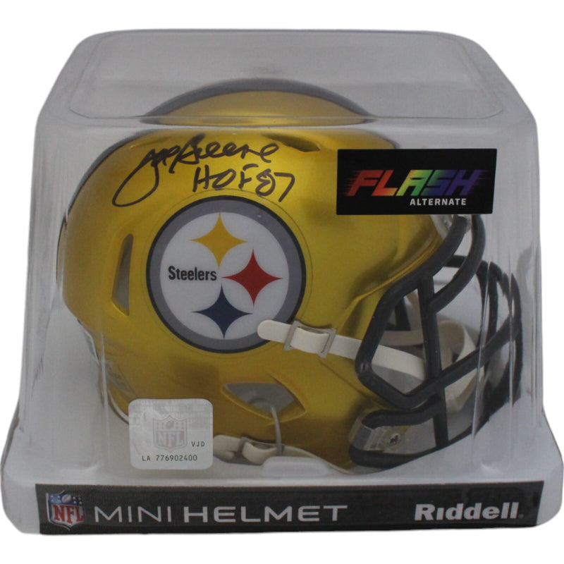 Joe Greene Autographed Pittsburgh Steelers Flash Mini Helmet