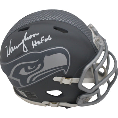 Warren Moon Signed Seattle Seahawks Slate Mini Helmet