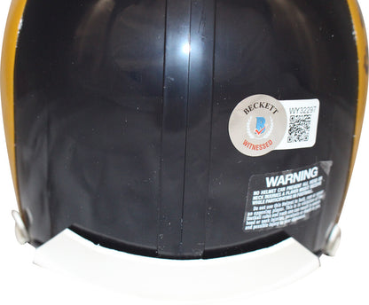 Kurt Warner Mini Helmet Los Angeles Rams Signed Throwback BAS COA