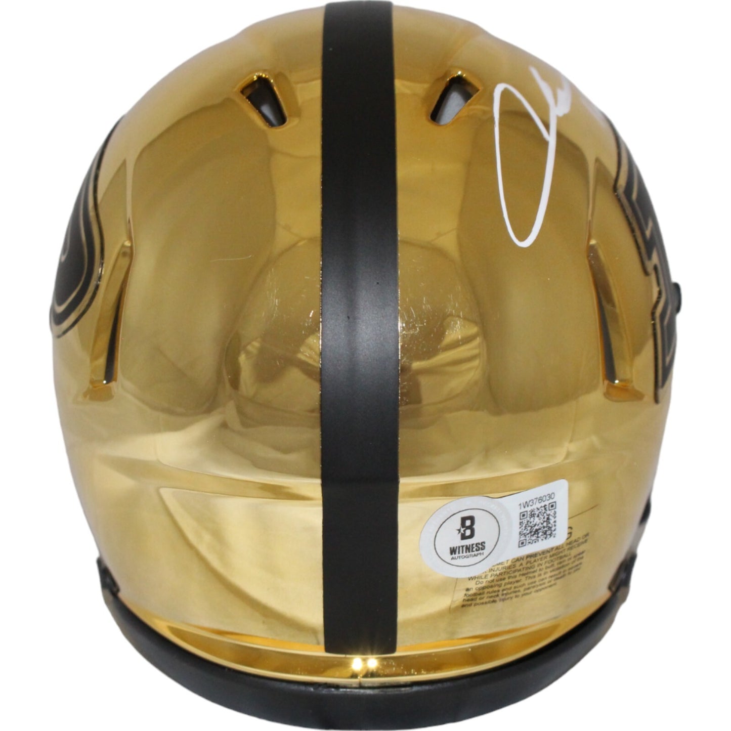 Aidan O'Connell Signed Purdue Boilermakers Gold Chrome Mini Helmet Beckett