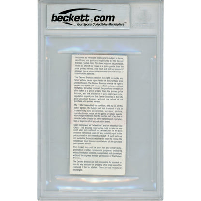 Terrell Davis Signed Denver Broncos 1999 AFC Championship Ticket Stub (BAS 10)